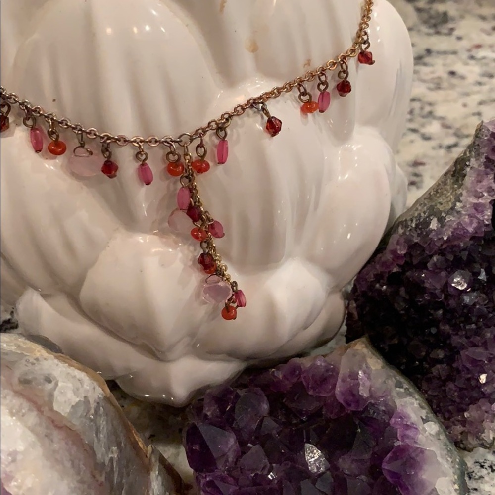 Pretty little Crystal choker necklace with drops
